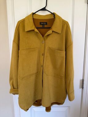 TRUTH Mustard Button-Front Overshirt